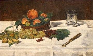  fruit Oil Painting - Still Life Fruits on a Table Eduard Manet